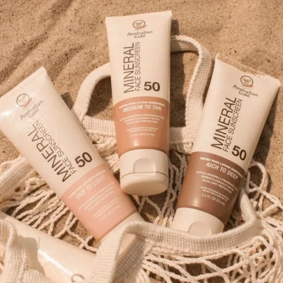 Australian Gold Mineral SPF 50 Protector Solar Facial con color