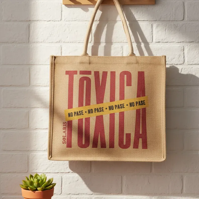 Bolso de yute tóxica
