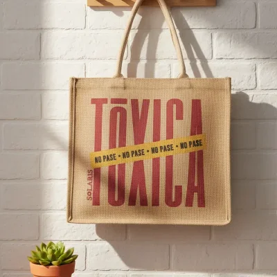 Bolso de yute tóxica