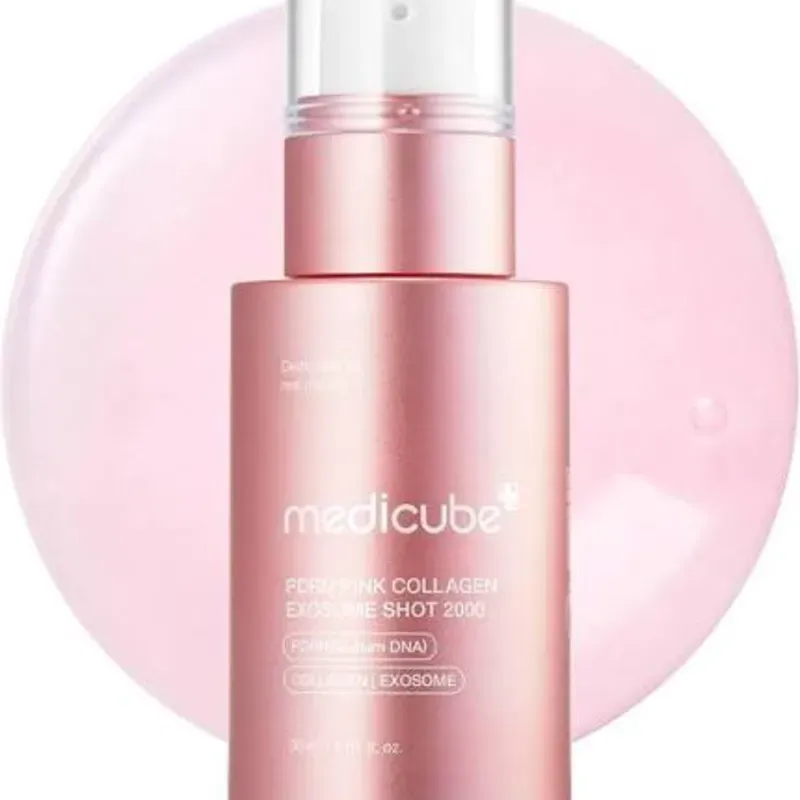 Medicube Serum con PDRN, colágeno rosado y exosomas.