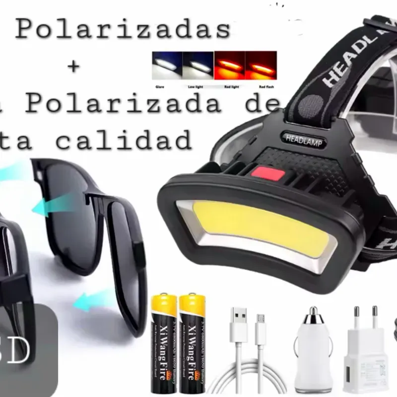 Kit de gafas polarizada + Lampara polarizada