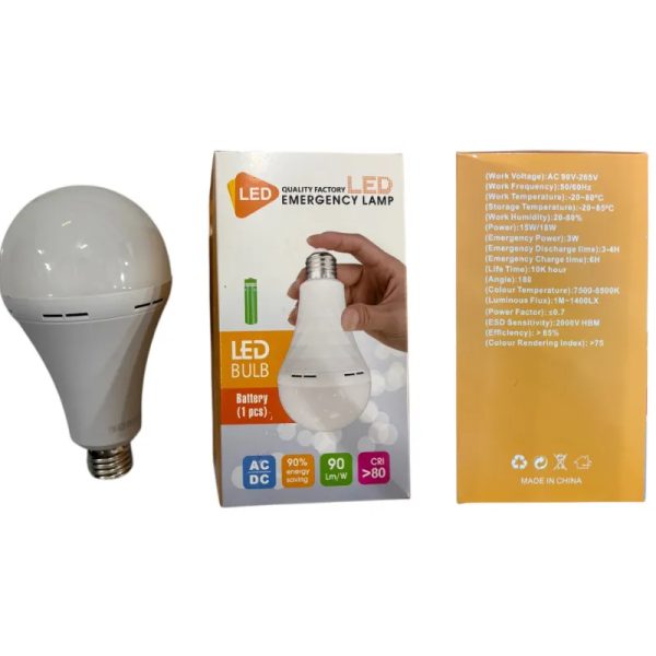 Bombillo LED Recargable 15W