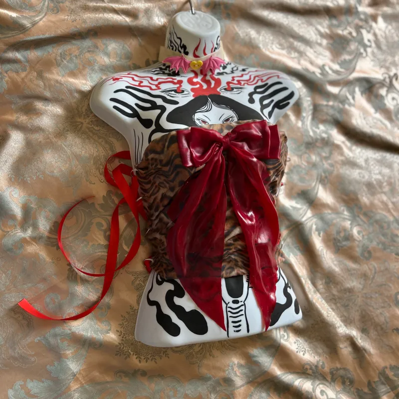 Corset efecto mojado animal print