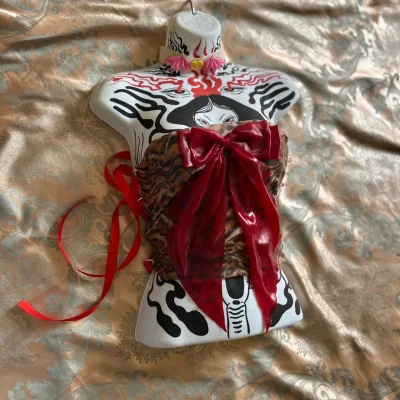 Corset efecto mojado animal print