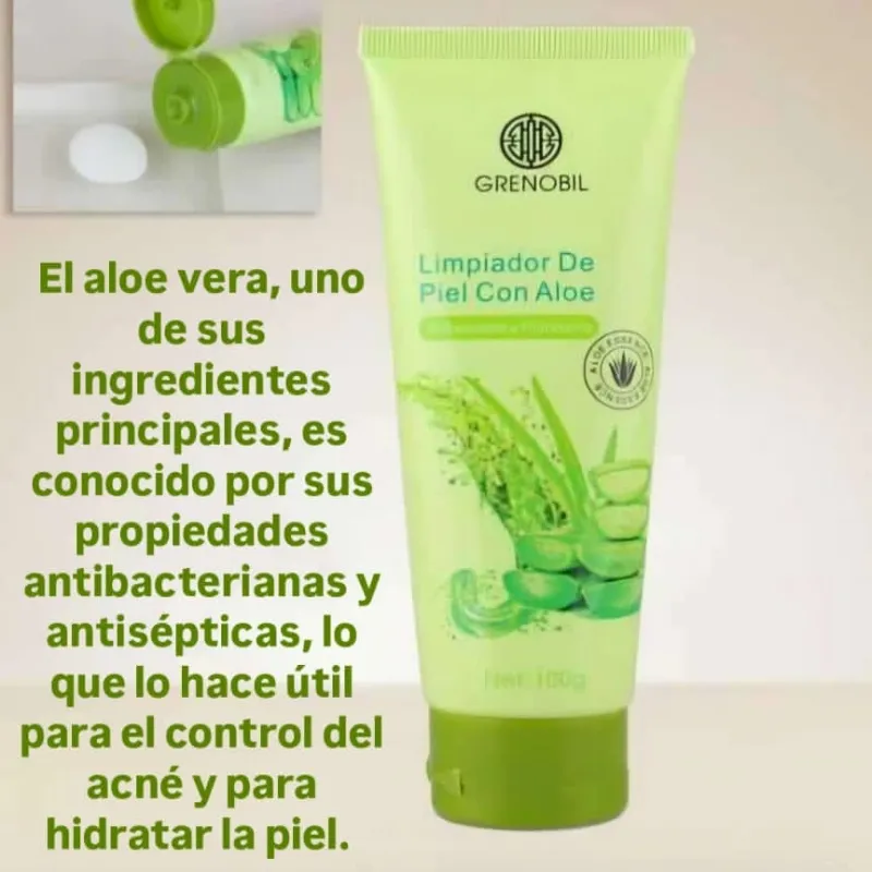 Limpiador de piel de aloe vera