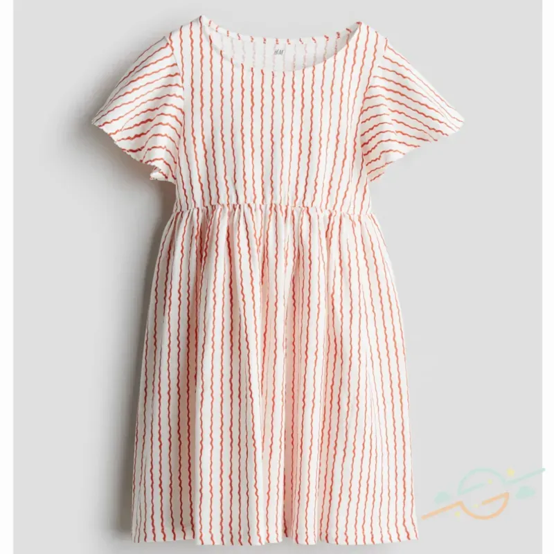 Vestido blanco rojo H&M