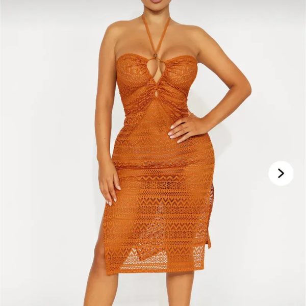 Vestido de playa naranja