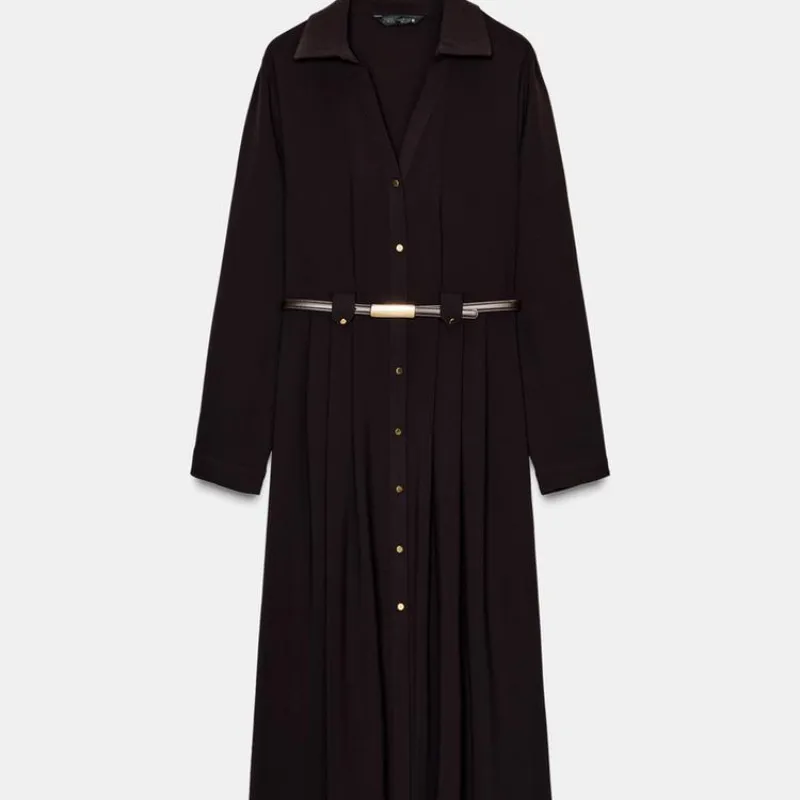 Vestido camisero MIDI cinturón
