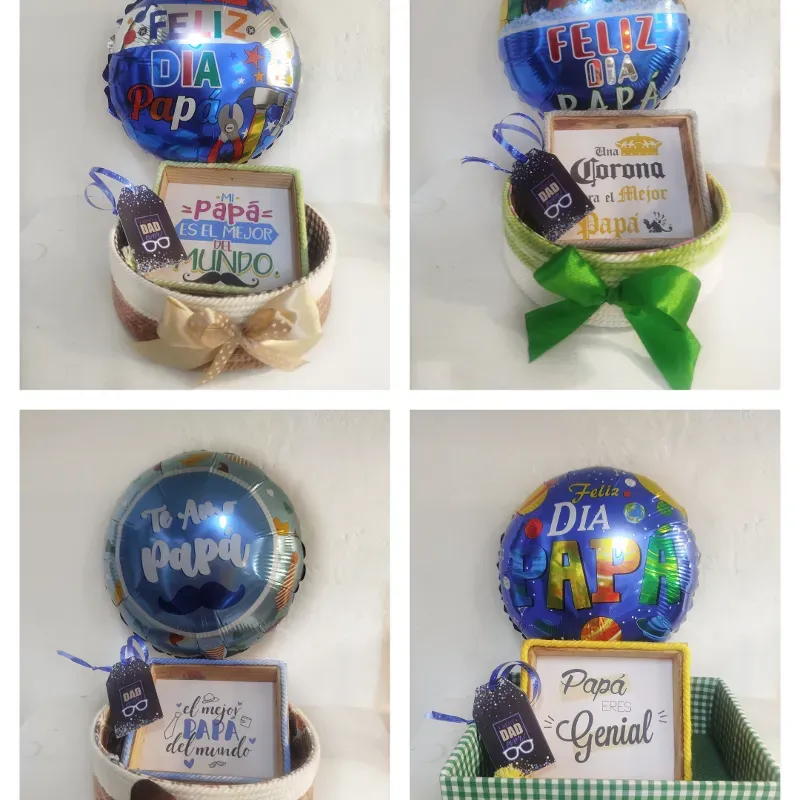 CESTAS DECORADAS PARA PAPÁ