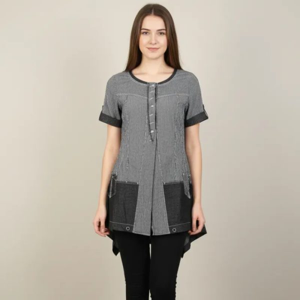 Blusa larga de picos