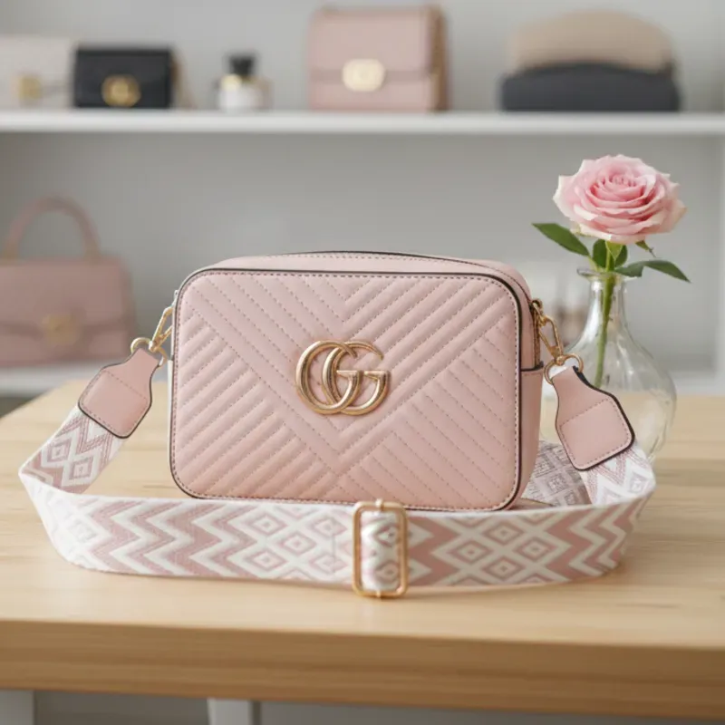 Cartera de mujer rosada