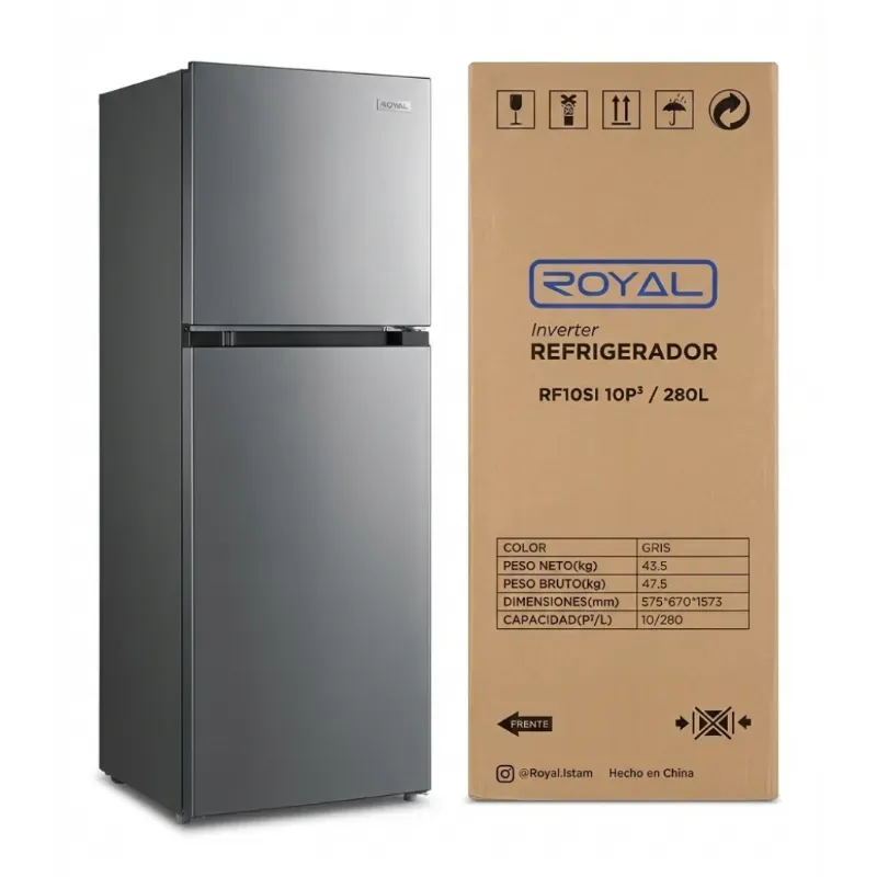 REFRIGERADOR 10 PIES INVERTER CONGELACIÓN SECA ROYAL (LHZ)