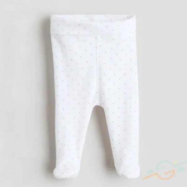 Pantalón blanco puntos rosa enterizo H&M