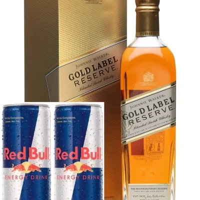 JHONNY WALKER GOLD LABEL + 2 Red Bull