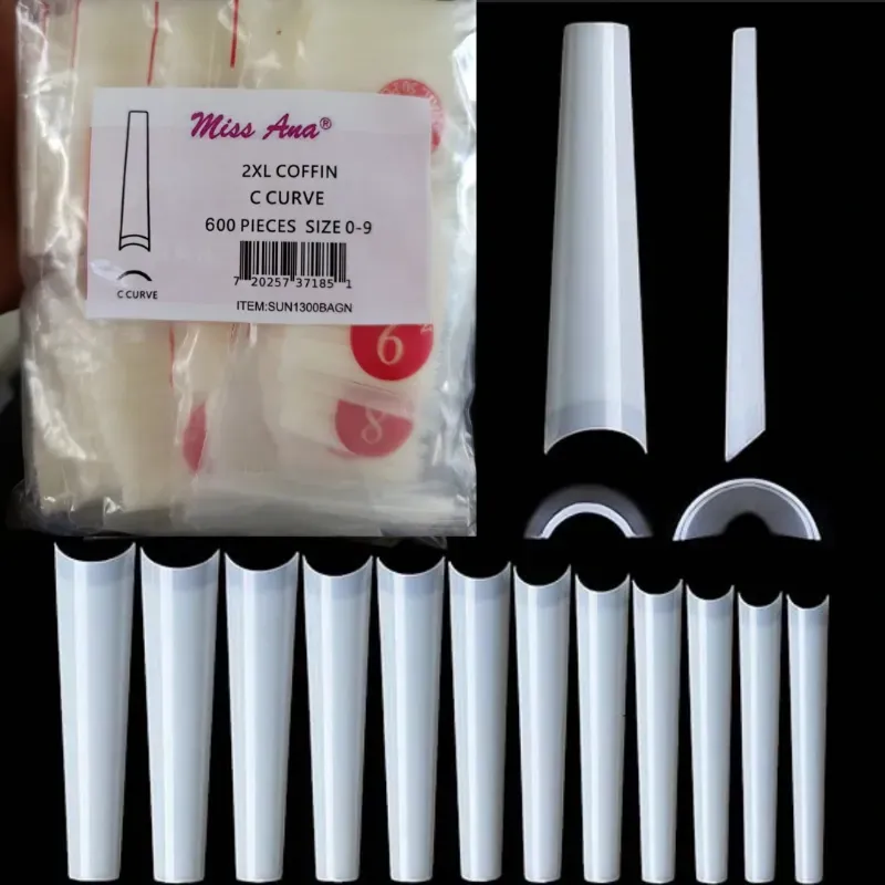 Uñas Coffin Naturales(600pcs)