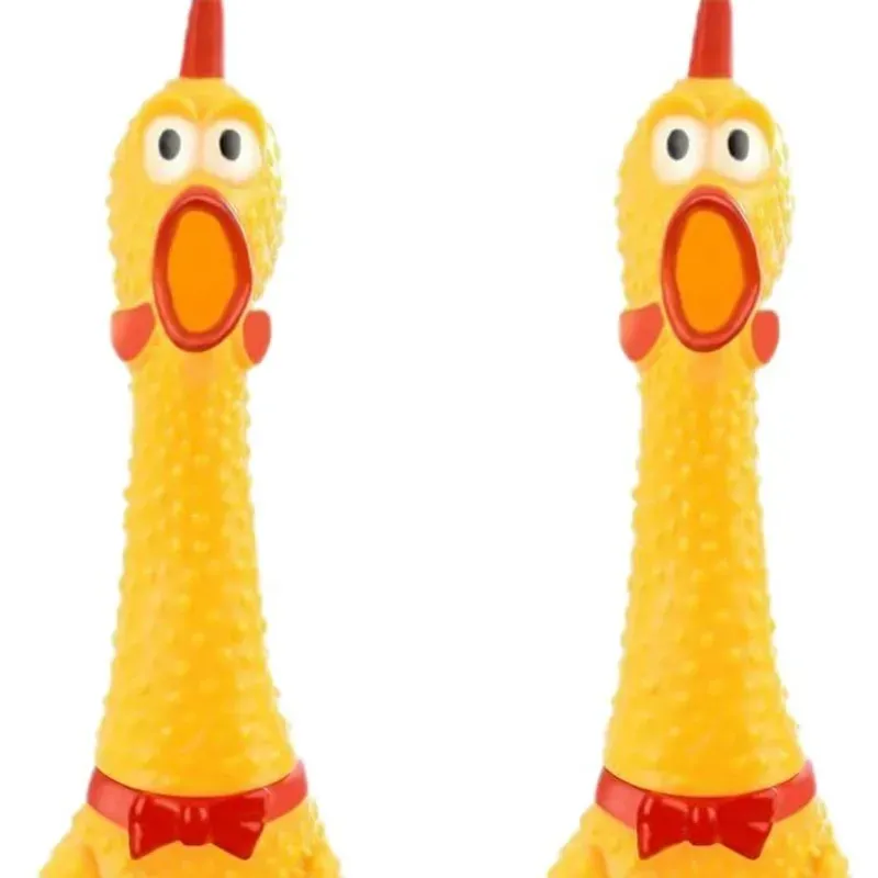 Juguete chillón en forma de gallina