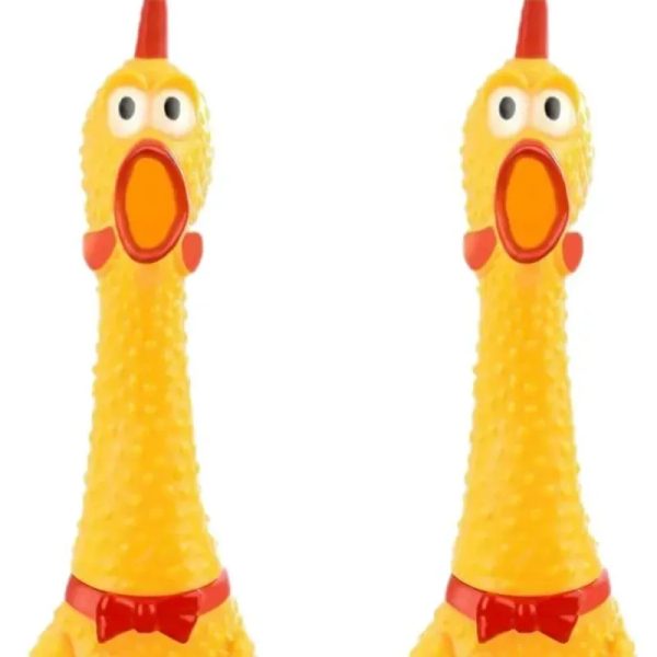 Juguete chillón en forma de gallina