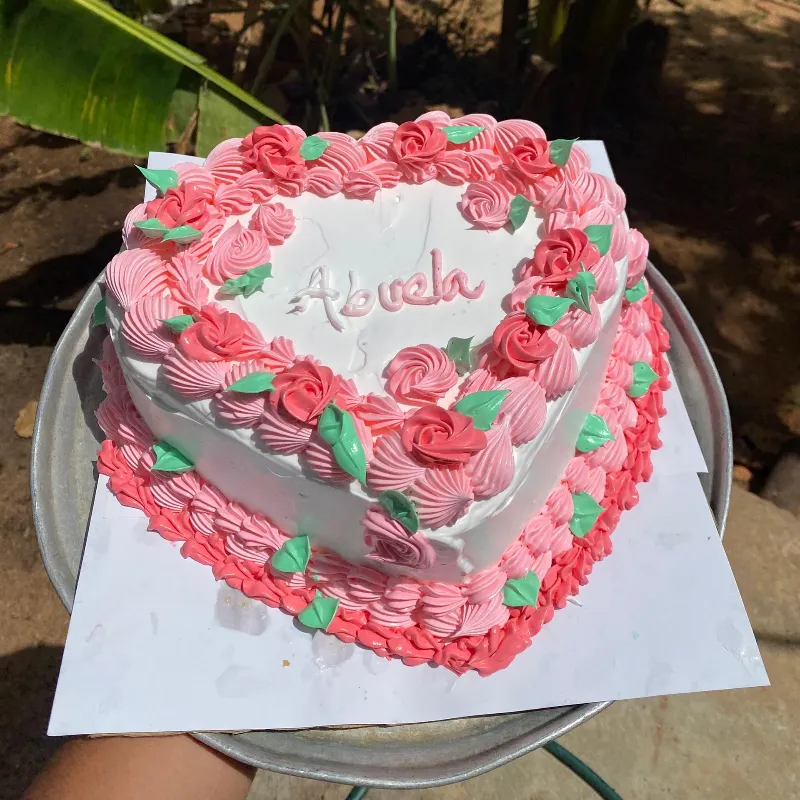 Panetela en forma de corazón