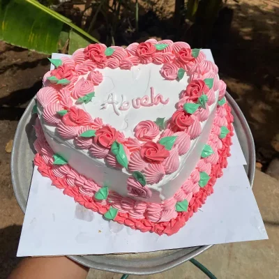 Panetela en forma de corazón