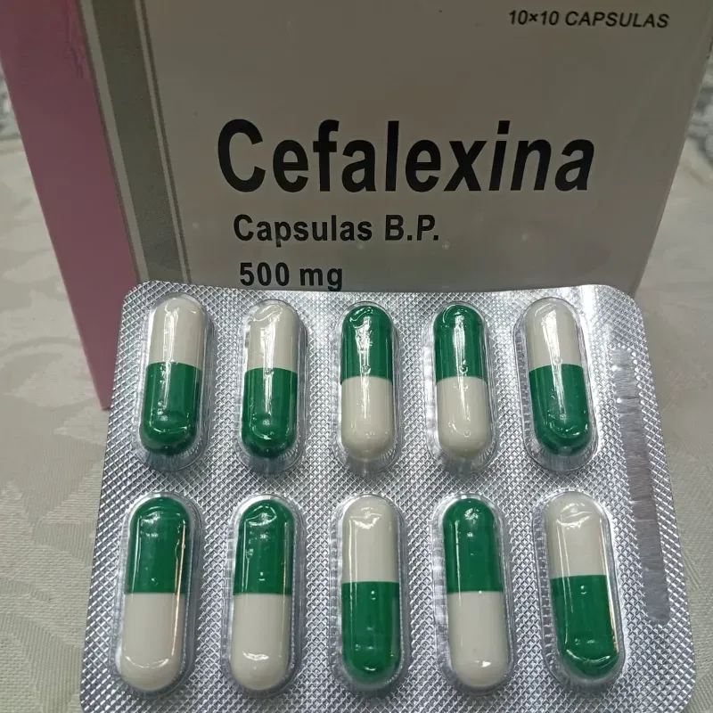  Cefalexina (10 cápsulas de 500 mg)