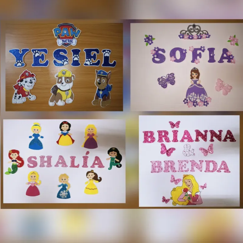 Nombres para pared