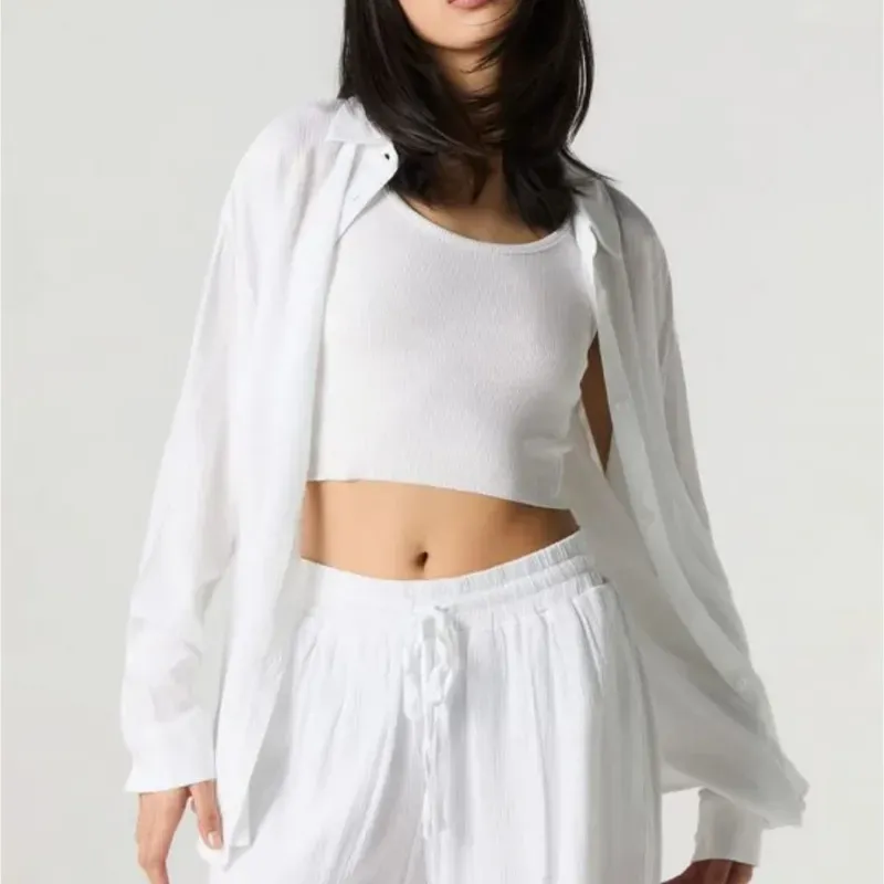 Camisa blanca de hilo