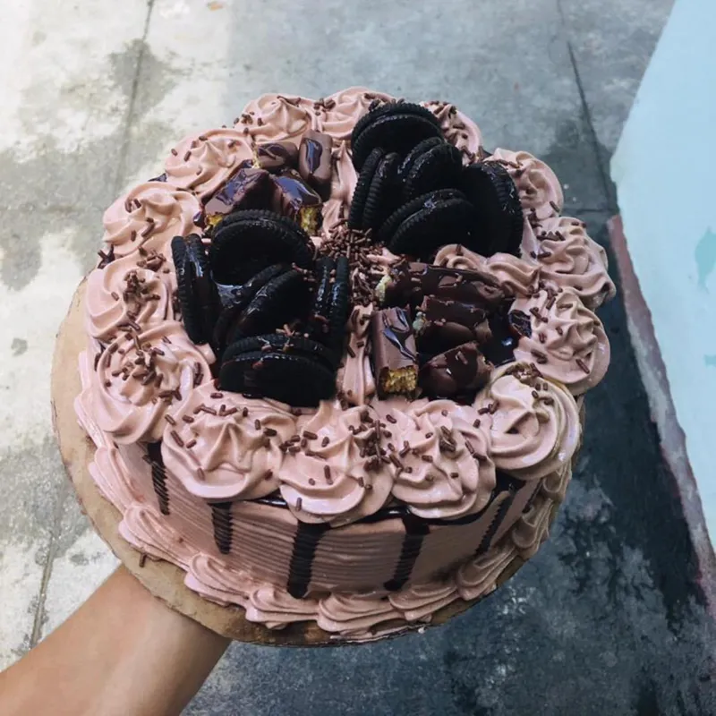 Cake de confituras y chocolate