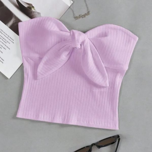 Top corto rosa