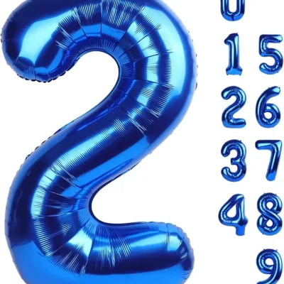 Globo foil número 2 azul