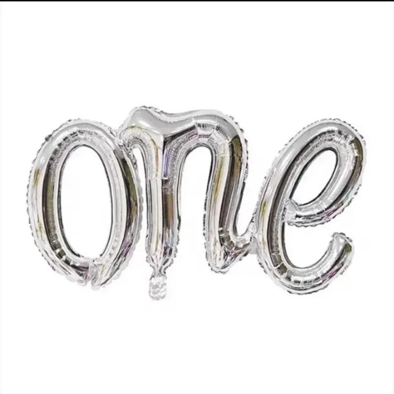 Cartel ONE inflable plateado