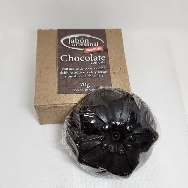 Jabón de chocolate y café en base de glicerina