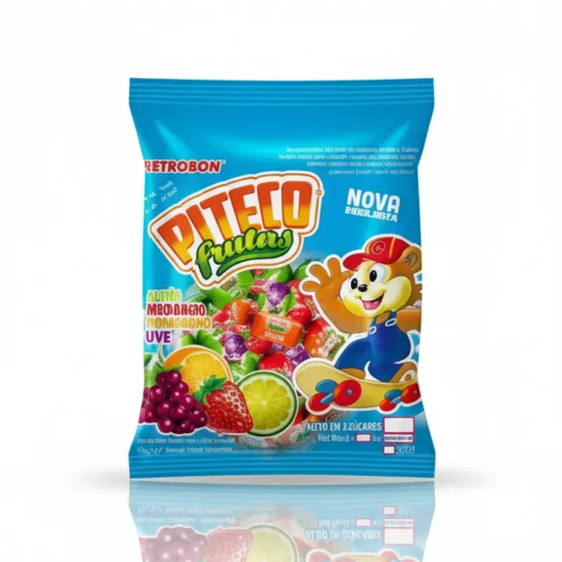 Caramelos Masticables Piteco Fruits uva, limón, fresa y mandarina