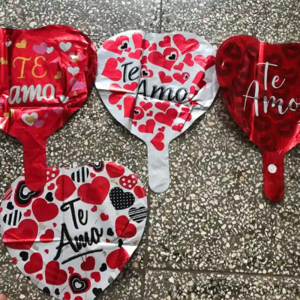 Globos en forma de corazón