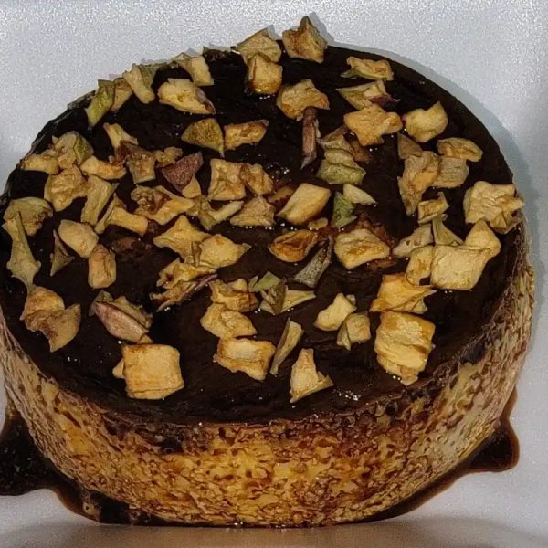 Flan con manzana