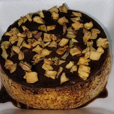 Flan con manzana