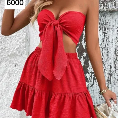 Conjunto de falda rojo