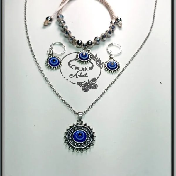Juego de cadena pulso y aretes