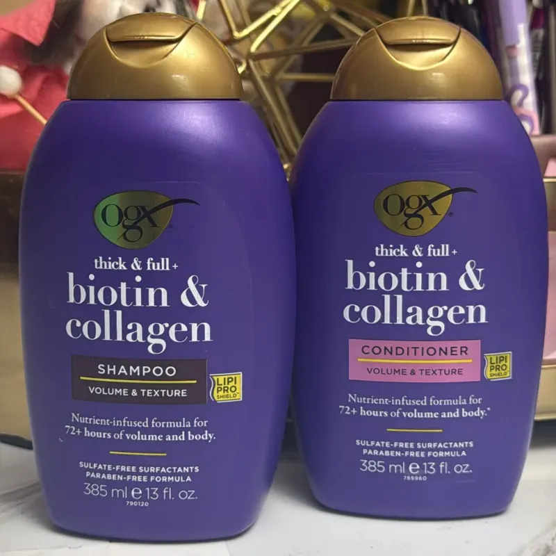  Shampoo y Acondicionador OGX con Biotina y Colágeno