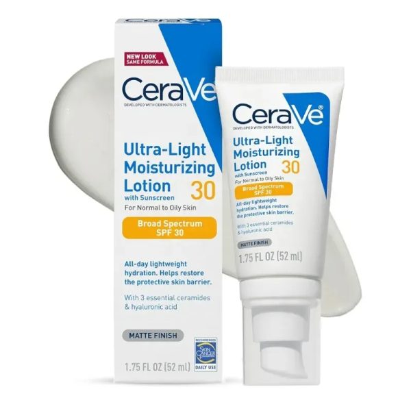 Loción hidratante ultra ligera con protector solar spf 30 CeraVe