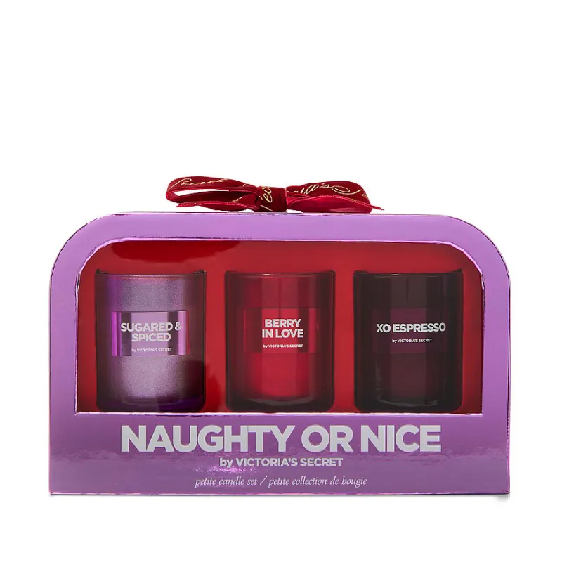 Caja de regalo Naughty or Nice, de 3 velas