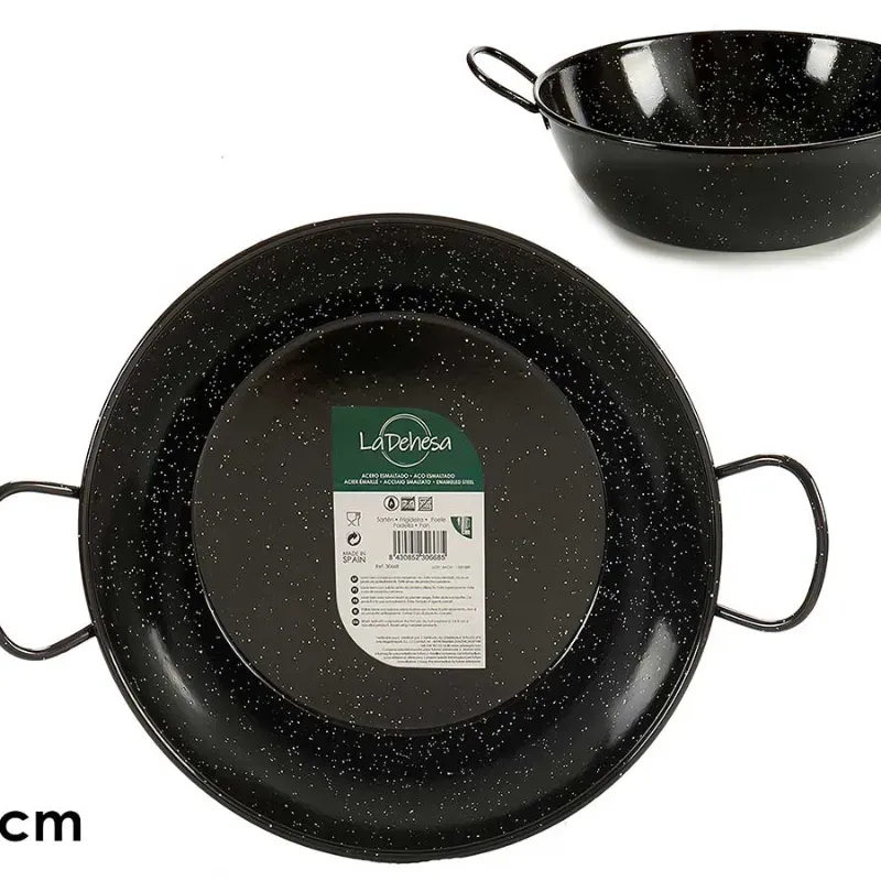 Sartén honda esmaltada con asas (28 cm)