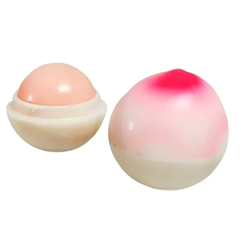 Bálsamo labial humectante e hidratante en forma de durazno 