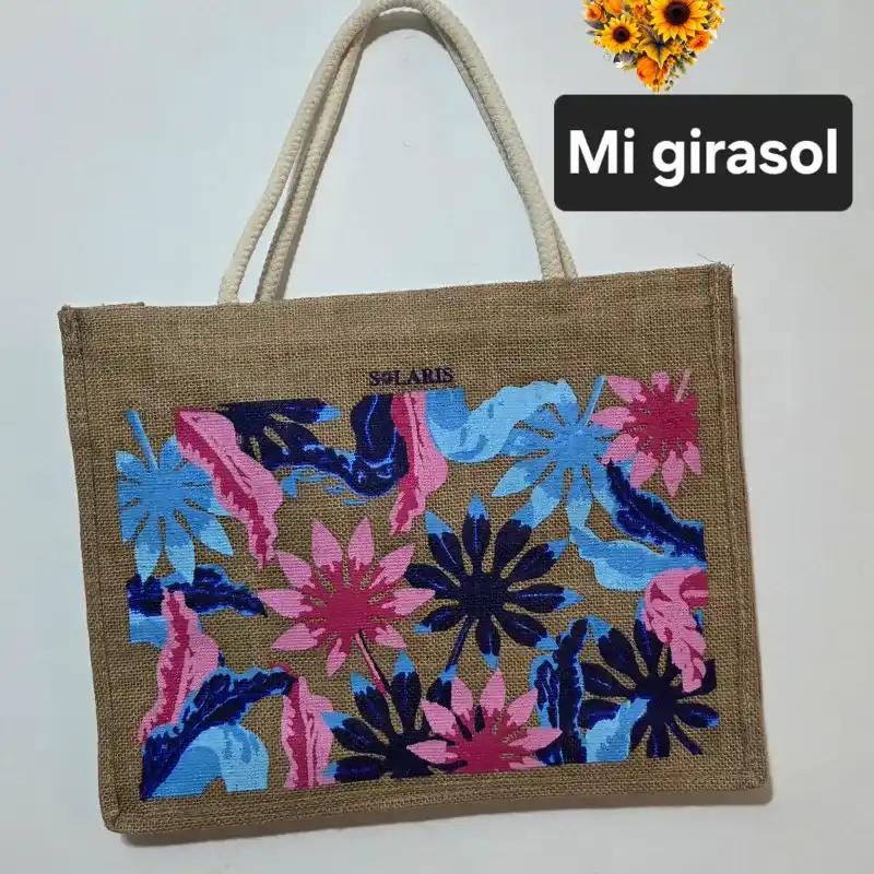 Bolso de yute mediano primavera