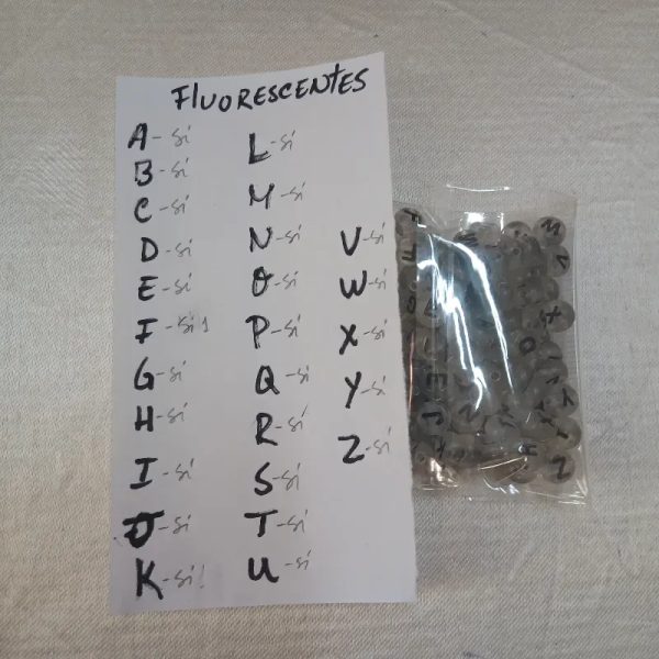 CONSONANTES - Sueltas fluorescentes letra negra