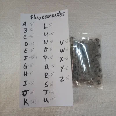 CONSONANTES - Sueltas fluorescentes letra negra