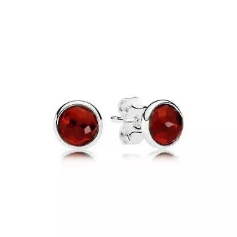 Aretes con Piedra Roja