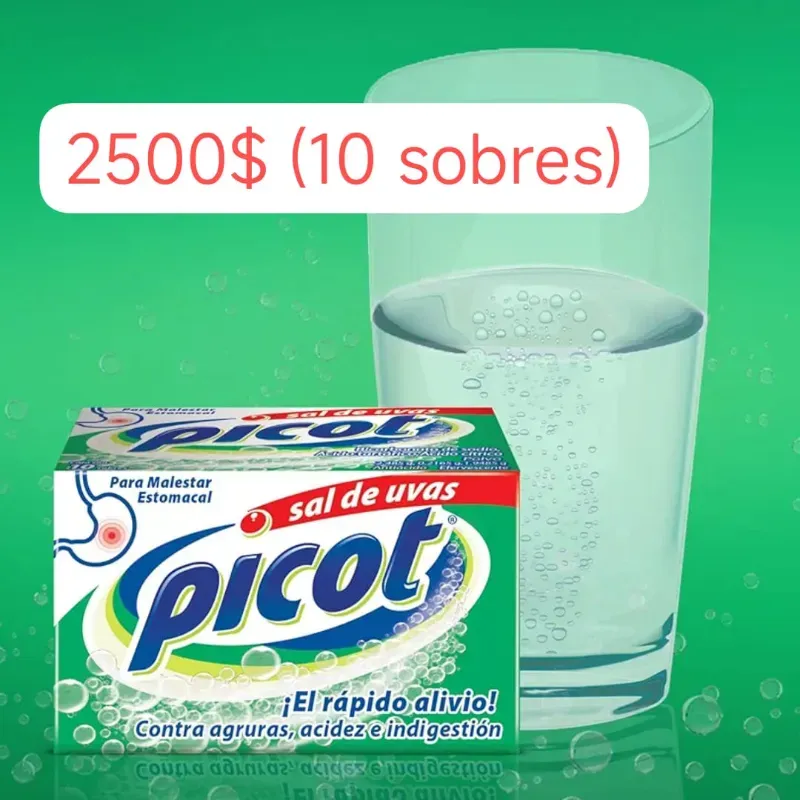 Sal de Picot Sabor Uva Caja con 10 Sobres (Para Adultos)
