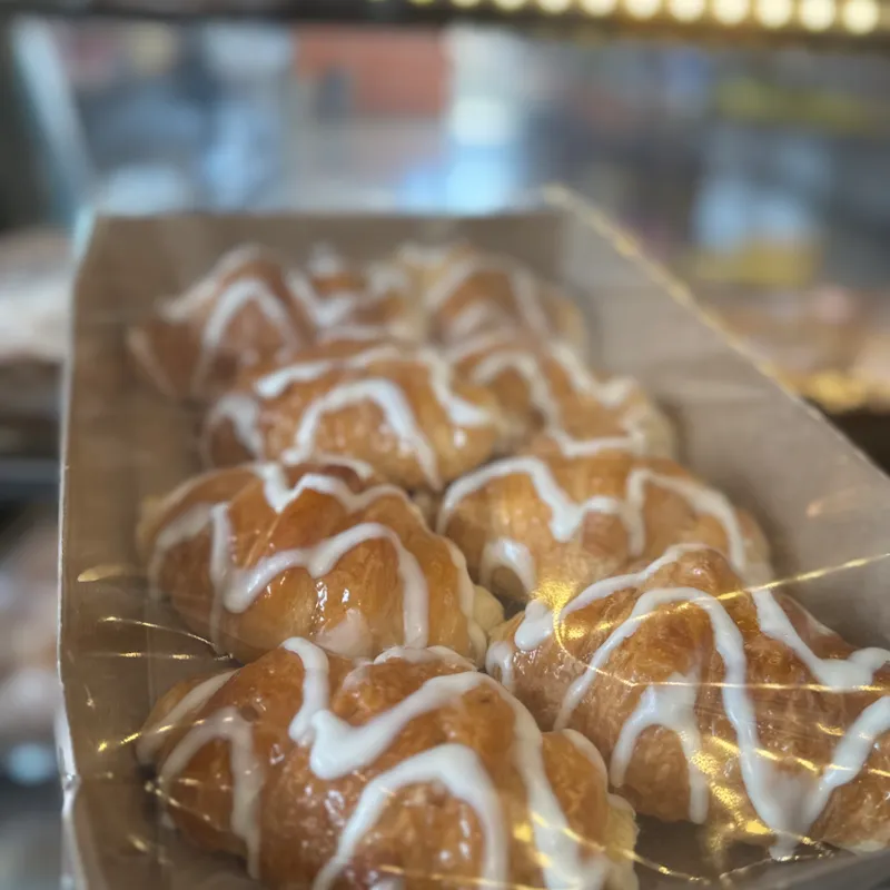 Mini croissant chocolate blanco