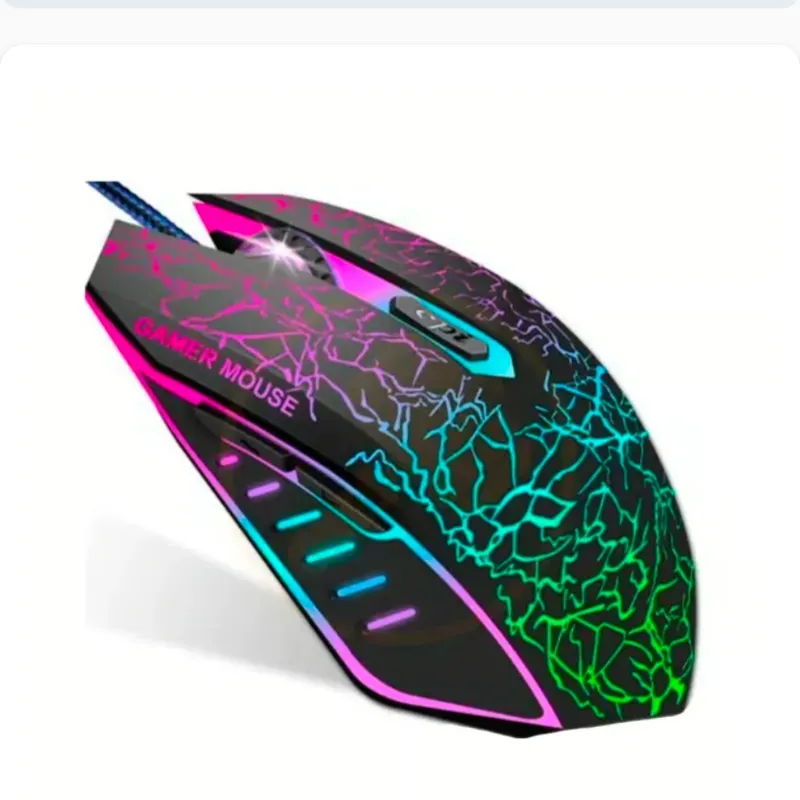 Mouse Gaming con Cable. Negro