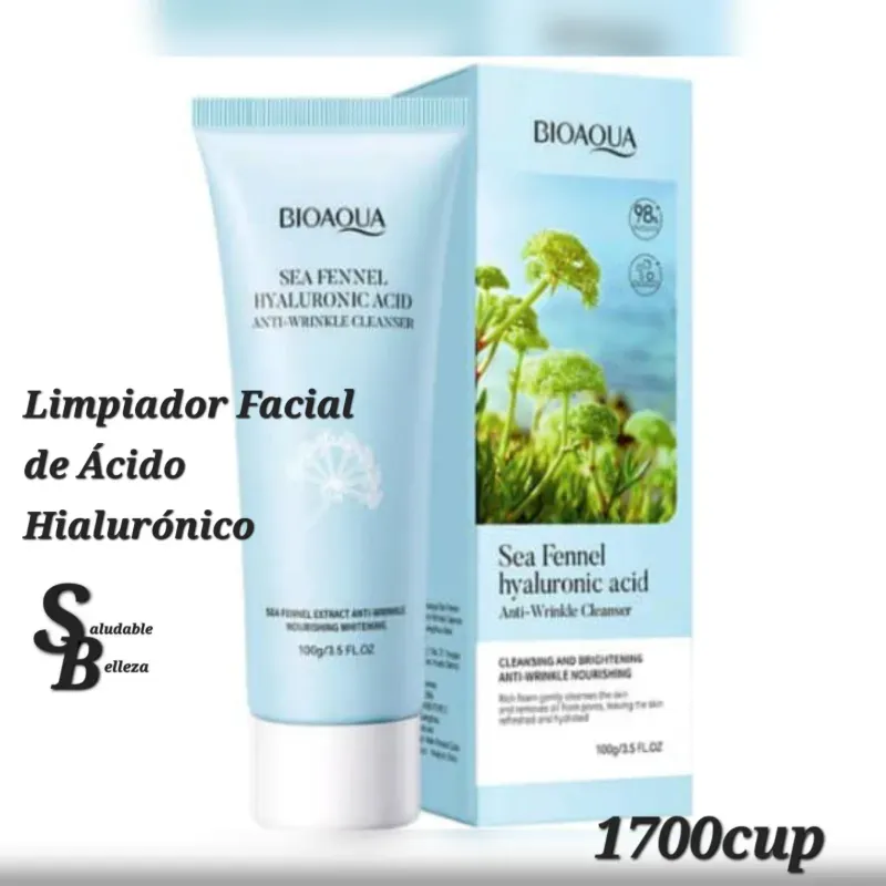 Limpiador Facial de Ácido Hialurónico con Hinojo Marino